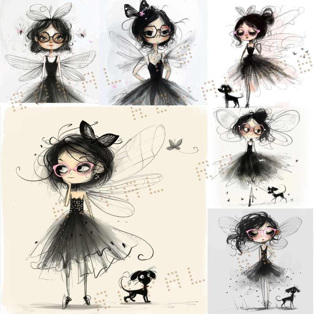 Fairy Clipart, 14 Fairies Clipart, Printable Watercolor Clipart, Wings