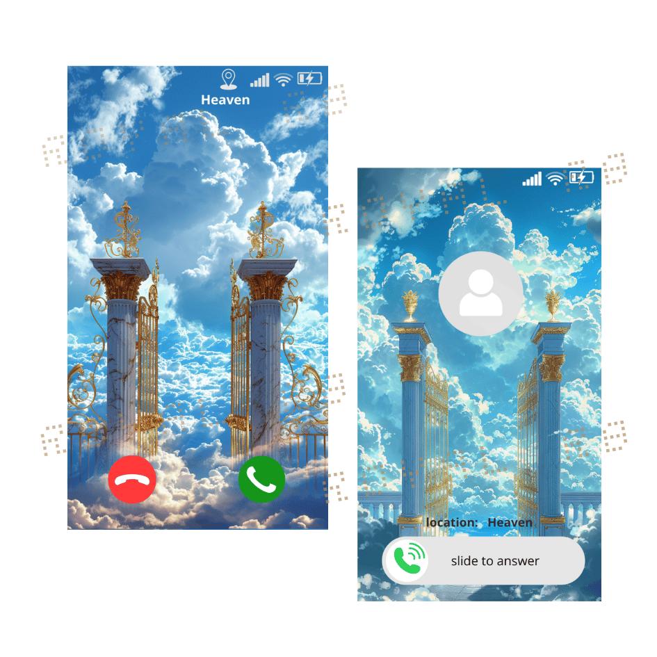 Phone Call From Heaven Memorial PNG, Phone Wallpaper (digital Download) - Etsy