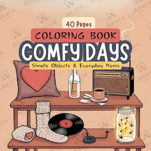 Bold & Easy Cozy Days Coloring Book | Cute and Simple Digital Pages | Relaxing Printable Fun for Kids and Adults | Comfy Days |