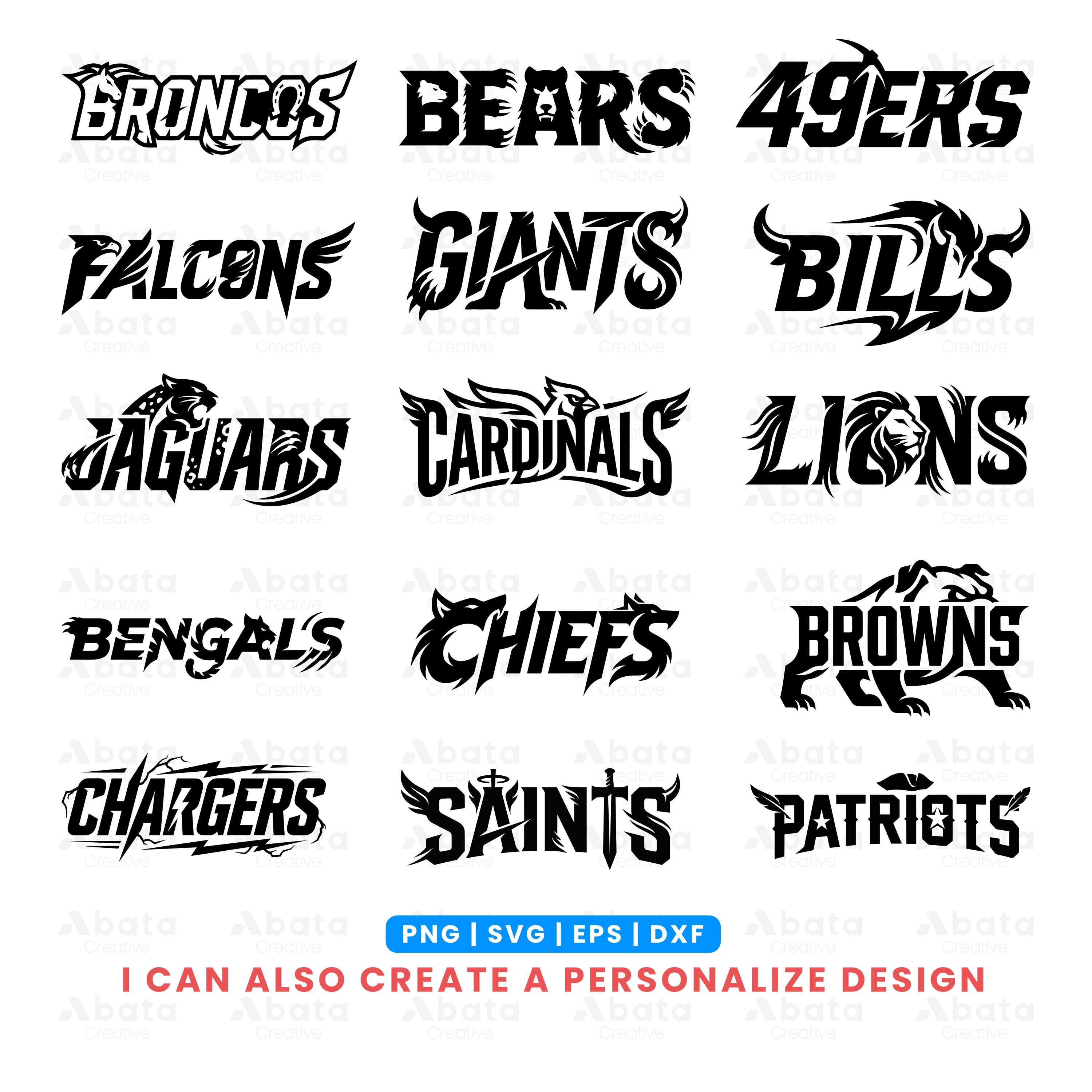 Seahawls Lettering 32 Football Team Typography SVG Bundle | Editable PNG EPS Dxf | Premium ...