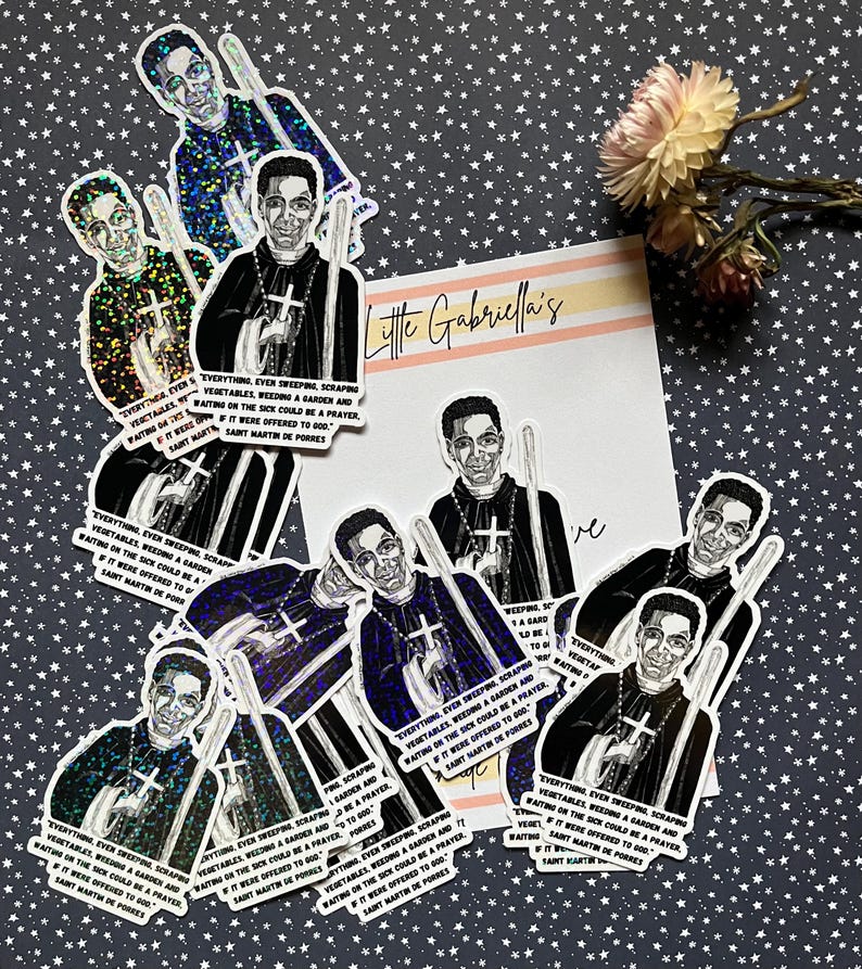 St. Martin De Porres Matte Sticker/ Catholic Sticker/ Catholic Saint ...