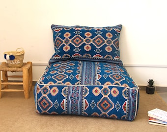 Marokkanischer Leder-Pouf Handgefertigt – Ungefüllter Fußhocker, Boho Dekoration Für Wohnzimmer, Schlafzimmer
