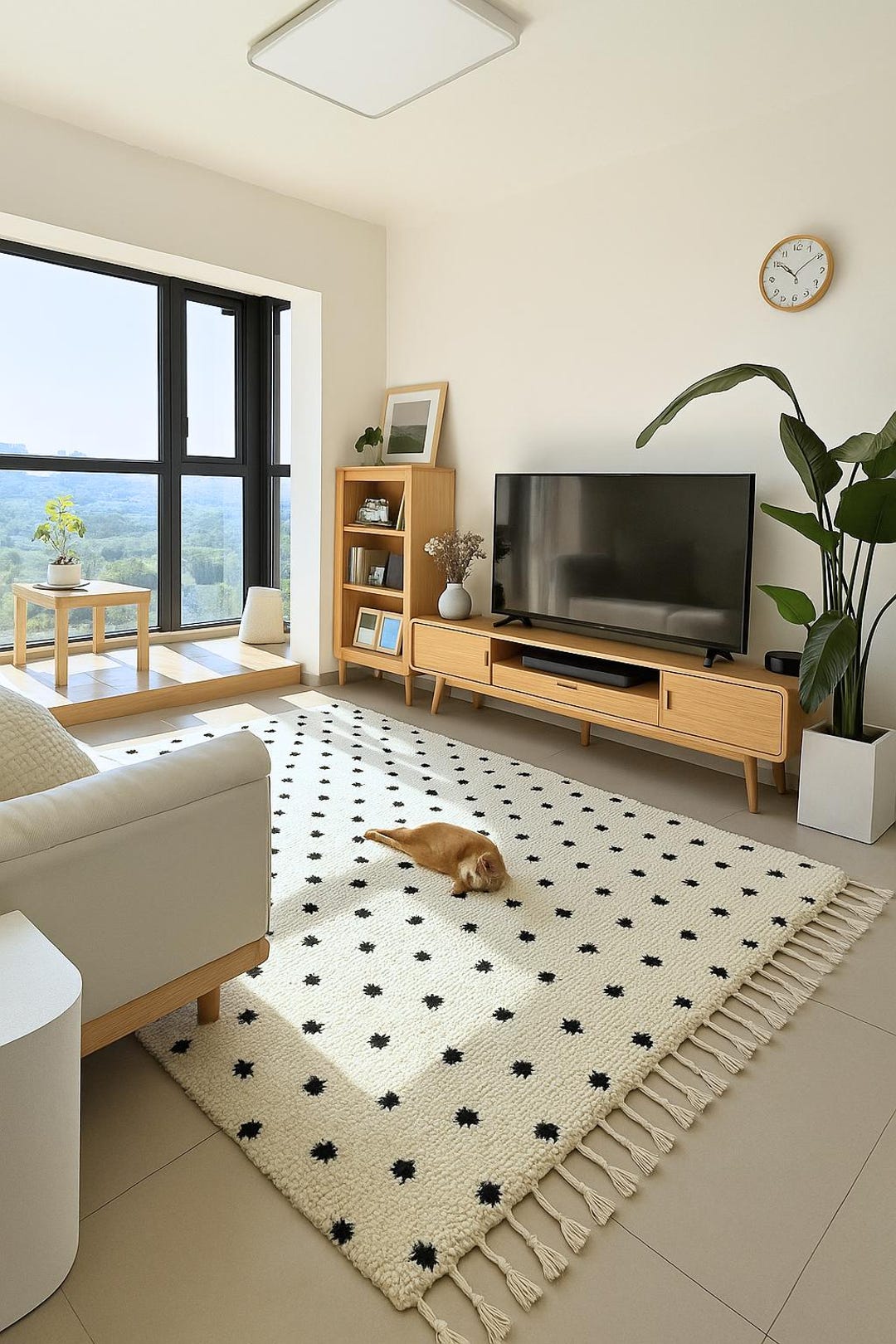 MOROCCAN WOOL CARPET, Custom Beni Ourain Rug, Colorful Geometric Design ...