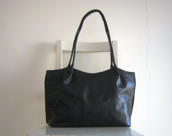 Brown Genuine Leather Tote Shoulder Bag | Etsy