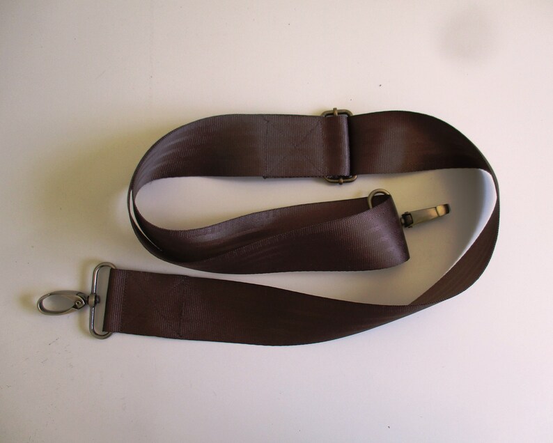 Brown Adjustable Removable Seat belt Bag Strap image 4