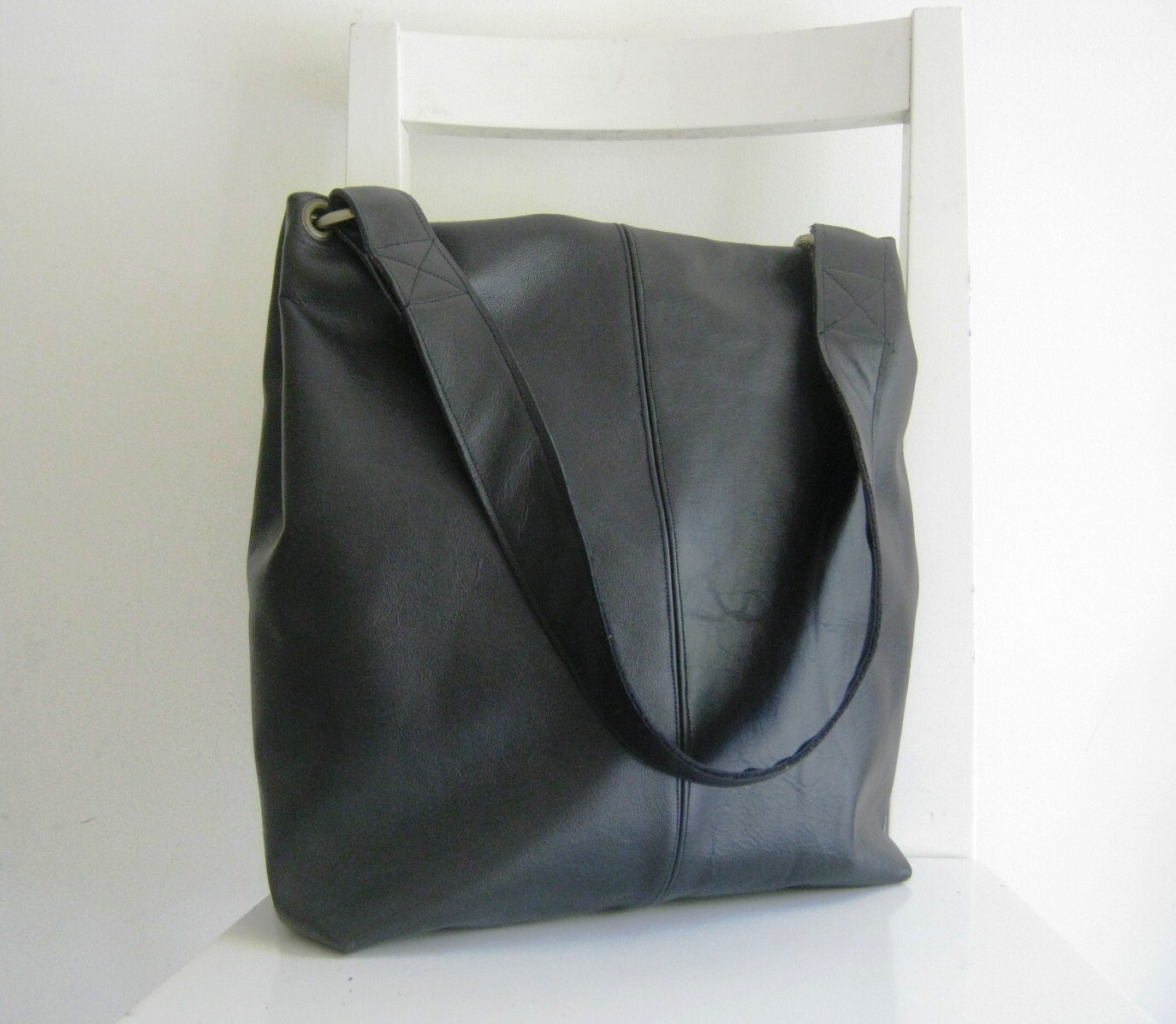 Black Shoulder Genuine Leather Bag - Etsy