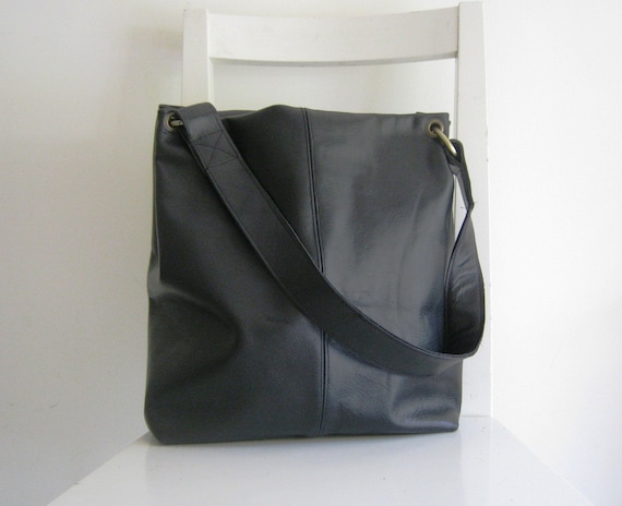 Black Shoulder Genuine Leather Bag - Etsy