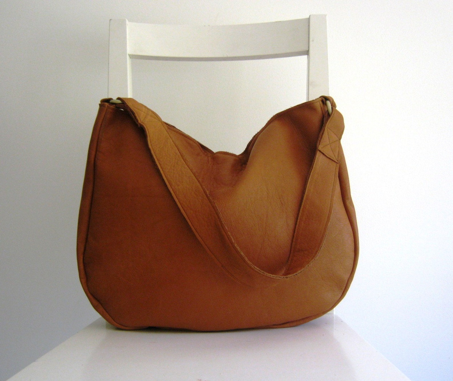 Camel/ Tan/ Saddle Leather Shoulder Bag - Etsy