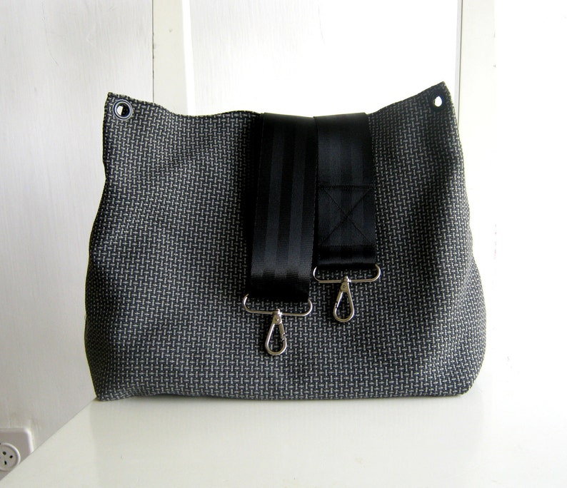 Black Adjustable Removable Seat Belt Bag Strap Etsy