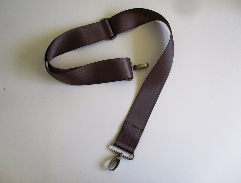 Brown Adjustable Removable Seat belt Bag Strap image 3