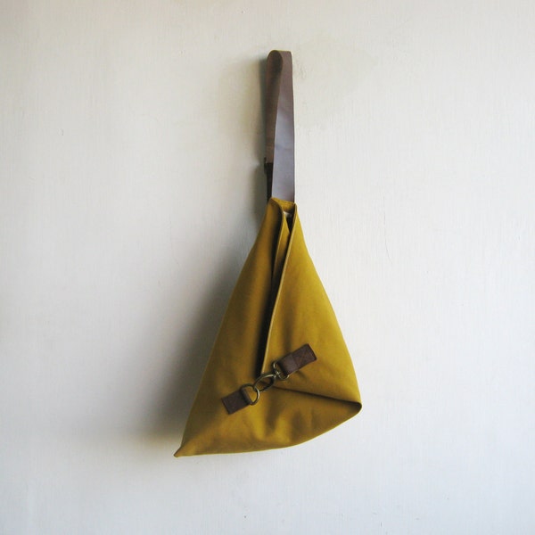 Over the Shoulder Purse in Mustard Yellow