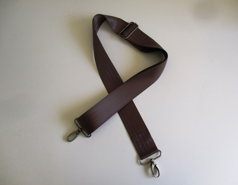 Brown Adjustable Removable Seat belt Bag Strap image 5