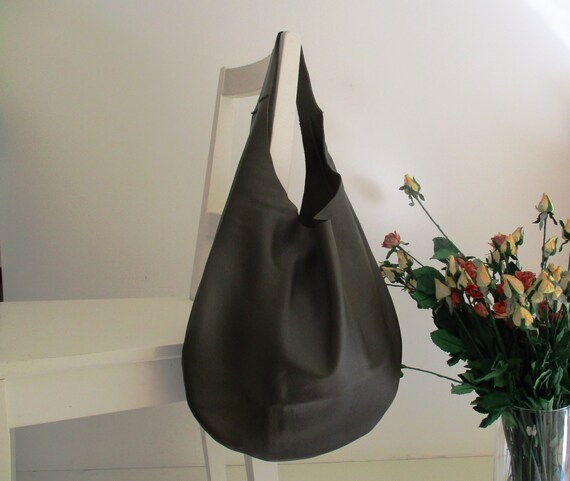 Dark Olive Green Genuine Italian Leather Hobo Bag Over Size - Olive Green Leather Hobo Bag Dark Olive Green Genuine Italian Leather Hobo Bag Over Size - Olive Green Leather Hobo Bag