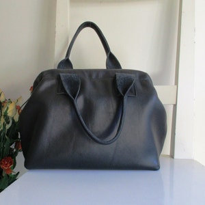 Small Black Leather Doctor Hand bag