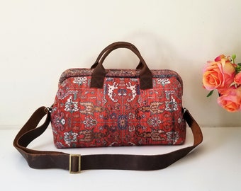 Persian Ethnic Carpet -  Antique Design XL Weekender Doctor Bag