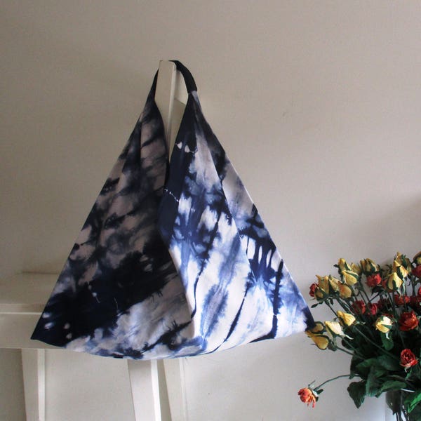 Blue Blue Japan Woven Shibori Gathered Hand Bag