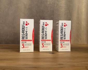 Regrow Hair Serum: Anti Hair Loss, Regrowth - 3X SET