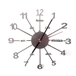 stainless steel wall clock