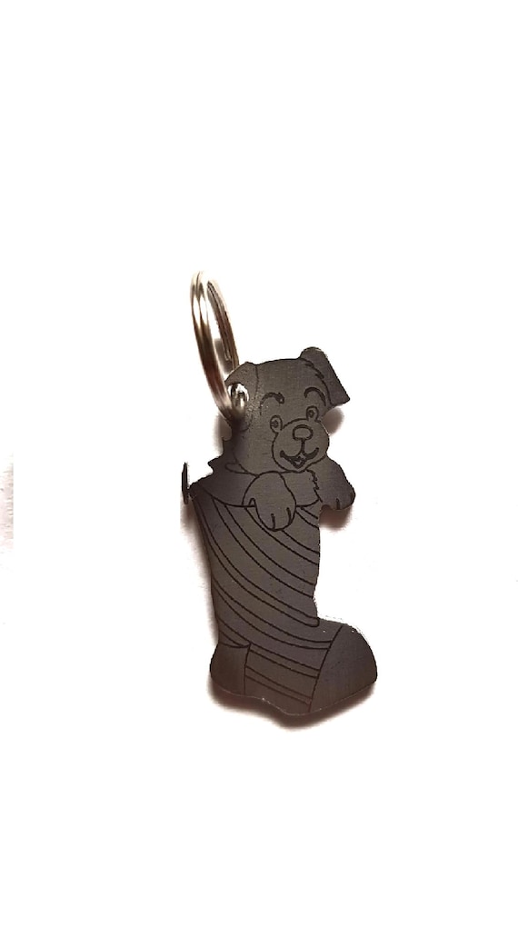Keychain Dog in Engraving