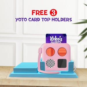 NEUES Design! Yoto Player (3rd Gen) Dockingstation | 3D Gedruckter Kartenhalter & Ladestation | Kids Organizer + GRATIS Spitzenhalter