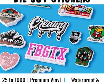 Custom Die Cut Vinyl Stickers: Waterproof Glossy Finish