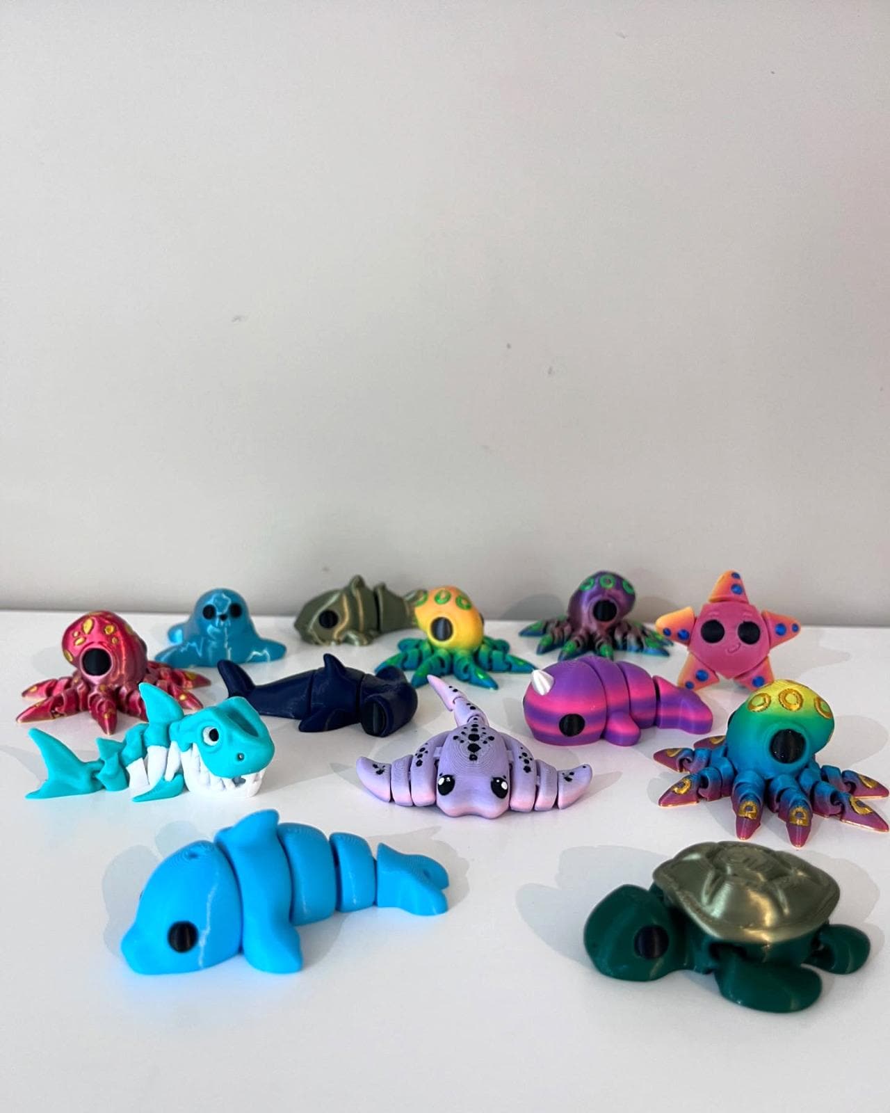 Bigger Mini Articulated Animals – 3D Printed Fidget Creatures, 60+ Models & 3 Sizes, Collectible Sensory Toy for All Ages
