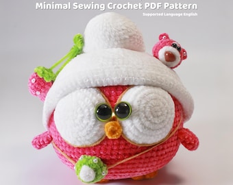 Chicken Crochet Pattern: Berrybop Chick, Low-Sew Amigurumi (PDF Pattern)