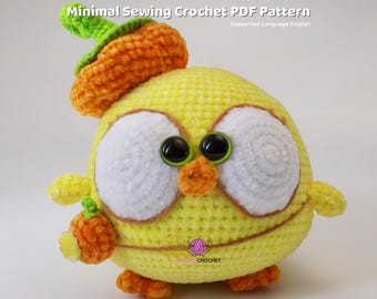 Pumpkin Hat Crochet Chick Pattern: Amigurumi Fall Tutorial (PDF Pattern)