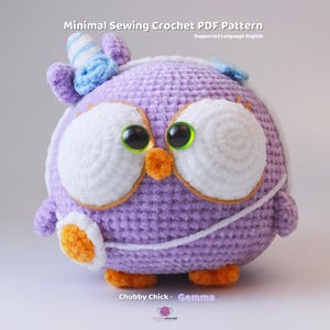 Chubby Chick Crochet Pattern: Gemma Amigurumi Plush Toy (Low Sew)