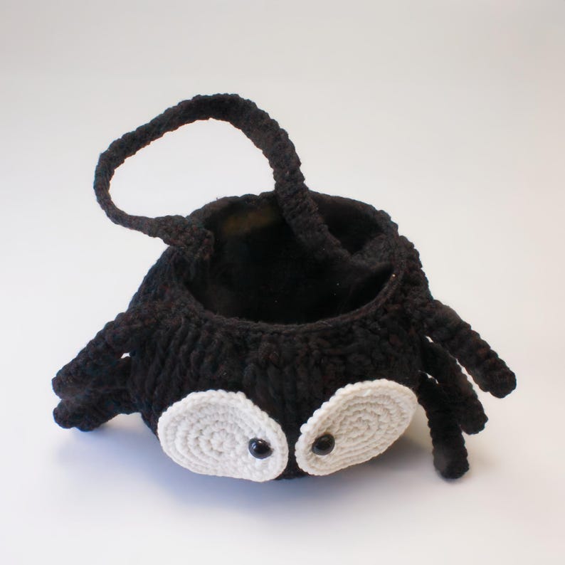 Halloween Spider Trickortreat Bag Crochet Pattern PDF Easy Lowsew