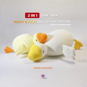 Goose & Gosling Crochet Pattern: Easy Amigurumi Plush Toy (PDF Pattern)