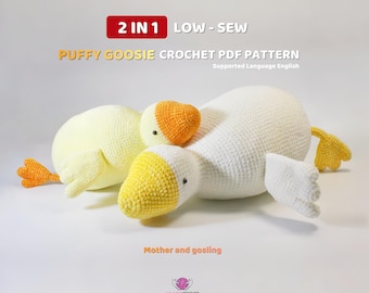 Goose & Gosling Crochet Pattern: Easy Amigurumi Plush Toy (PDF Pattern)