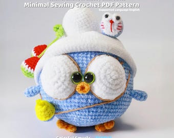 Chicken Crochet Pattern: Pippin Smurfs Chick, Low-Sew Amigurumi (PDF Pattern)