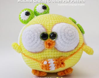 Chubby Chick Daisy Amigurumi: Low-Sew Crochet Pattern (PDF Pattern)