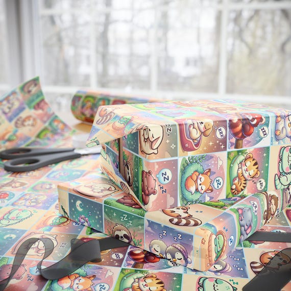 Baby Animals Wrapping Paper - Premium Quality Gift Wrap for Baby Showers, Birthdays, and Celebrations