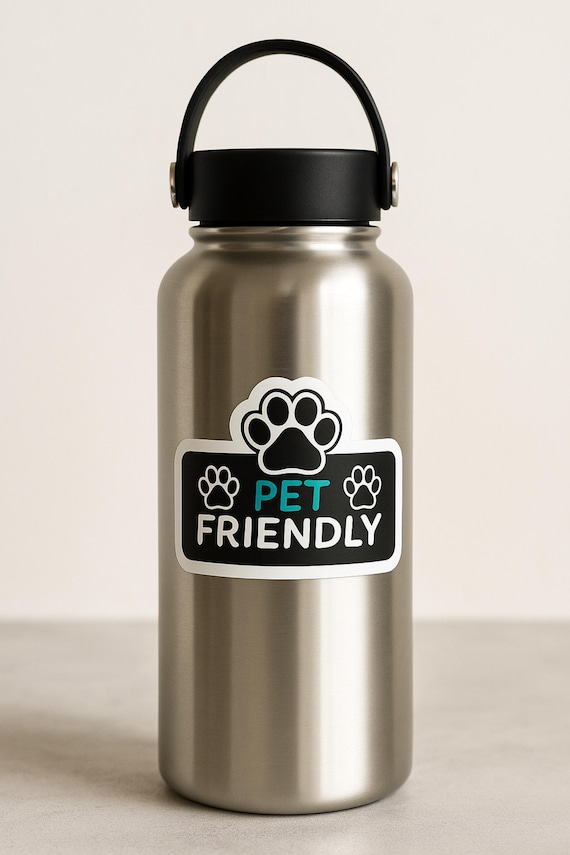 Pet Friendly Dog Vinyl Decals, High Quality Pets Welcome Stickers for Water Bottles Laptops Crafts, Best Gift for Dog Enthusiasts