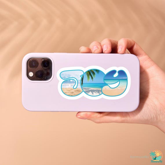 JOY Beach Vinyl Decals | Summer Aesthetic Stickers for Laptops, Water Bottles, and Decor | Summer Vibes Stickers