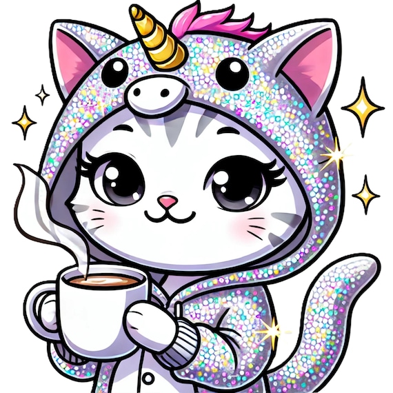 Kawaii Cat Sticker: Waterproof Vinyl Decal for Laptop, Water Bottle