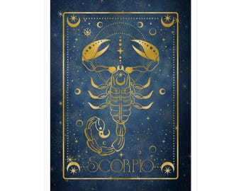 Zodiac Sign Sticker – Waterproof Astrology Decal for Birthdays, Journals & Cosmic Vibes