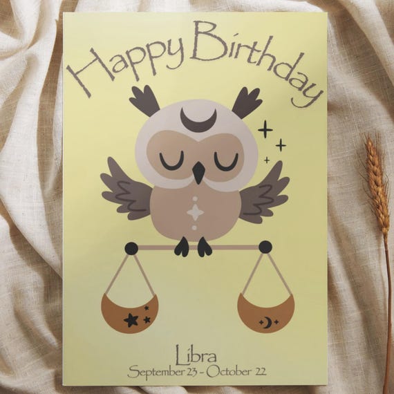 Personalized Zodiac Sign Birthday Card: Custom Astrology Gift