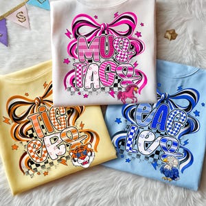 Custom Preppy Coquette Mascot Shirt, Custom Sports Team, Vintage Cheer Tee, Game Day Shirt, Custom Mascot Shirt, School Spirit Shirt