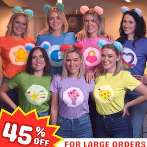 Care Bear Costume Halloween Shirt, Bears Group Matching Shirt, Care Bear Shirt, Funshine Bear, Teacher Halloween Costume, Grumpy Care Bear