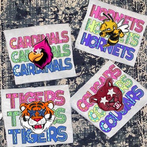 Custom Preppy Mascot Shirt, Favorite Team Shirt, Custom Mascot Shirts, School Spirit Mascot Shirt Team Fans, Personalized Team Name Shirts