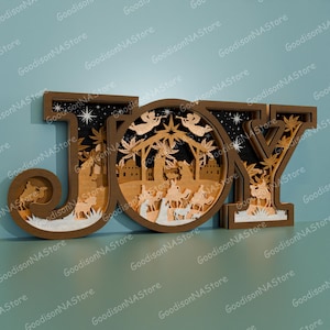 Nativity Multilayer SVG, Joy Scene Multilayers Svg, Hope Scene Multilayers Svg, Nativity scene svg Christmas Scene svg, Birth of Jesus /P494 image 11