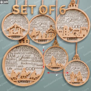 Nativity Scene Ornament svg, Christmas Ornaments Svg, Nativity Scene Ornaments, Nativity Ornament SVG, Christmas Decor, Christmas Gift/P235