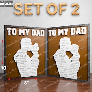 Placa para meu pai, de filha ou filho, presente de dia dos pais com citação sincera, decoração de madeira personalizada para agradecimento ao pai / G196