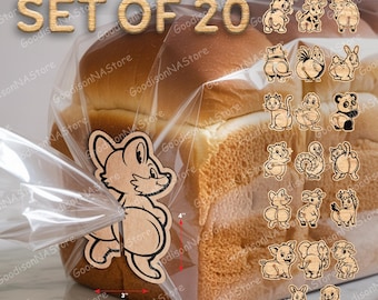 Simpatici fermagli per il pane a forma di animali, sigilli per sacchetti di animali da fattoria, divertenti porta sacchetti per alimenti, fermacravatte per il pane, adorabili accessori da cucina per riporre gli alimenti /G396