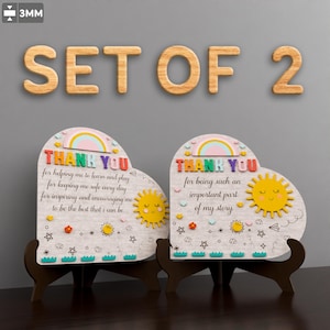 Grazie per essere un pezzo importante della mia storia, regalo di apprezzamento, regalo di ringraziamento, regalo motivazionale, segno del cuore /P672