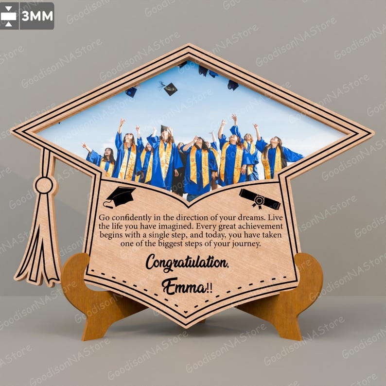 Personalized Graduation Photo Frame Sign Laser Cut File | Graduation ...