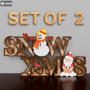 Xmas multilayer Svg, Snow multilayer, Christmas multilayers Svg, Santa Claus svg, Christmas Gift, Christmas Decor, Santa svg, Snow Man /P581